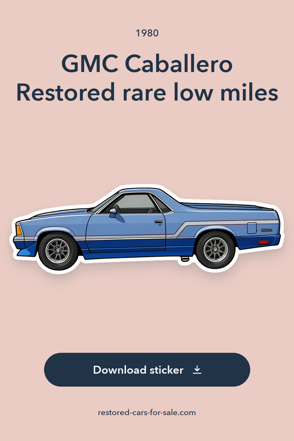 1980 GMC Caballero Restored rare low miles sticker preview
