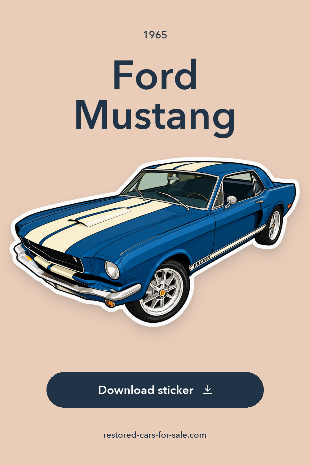 1965 Ford Mustang – Shelby GT350 Tribute High Quality Restoration sticker preview