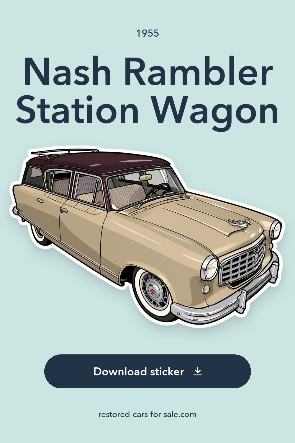 1955 Nash Rambler Station Wagon sticker preview