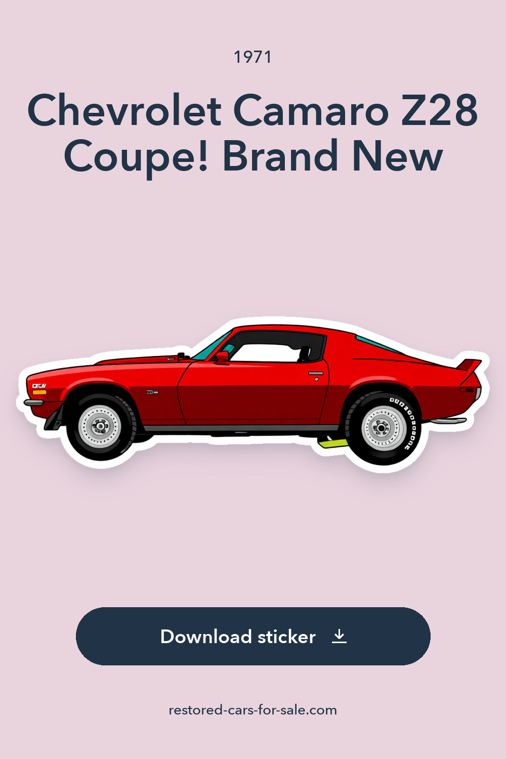 1971 Chevrolet Camaro Z28 Coupe! Brand New 427ci SBC! Fully Restored! Vi sticker preview